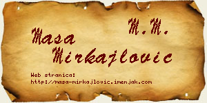 Maša Mirkajlović vizit kartica